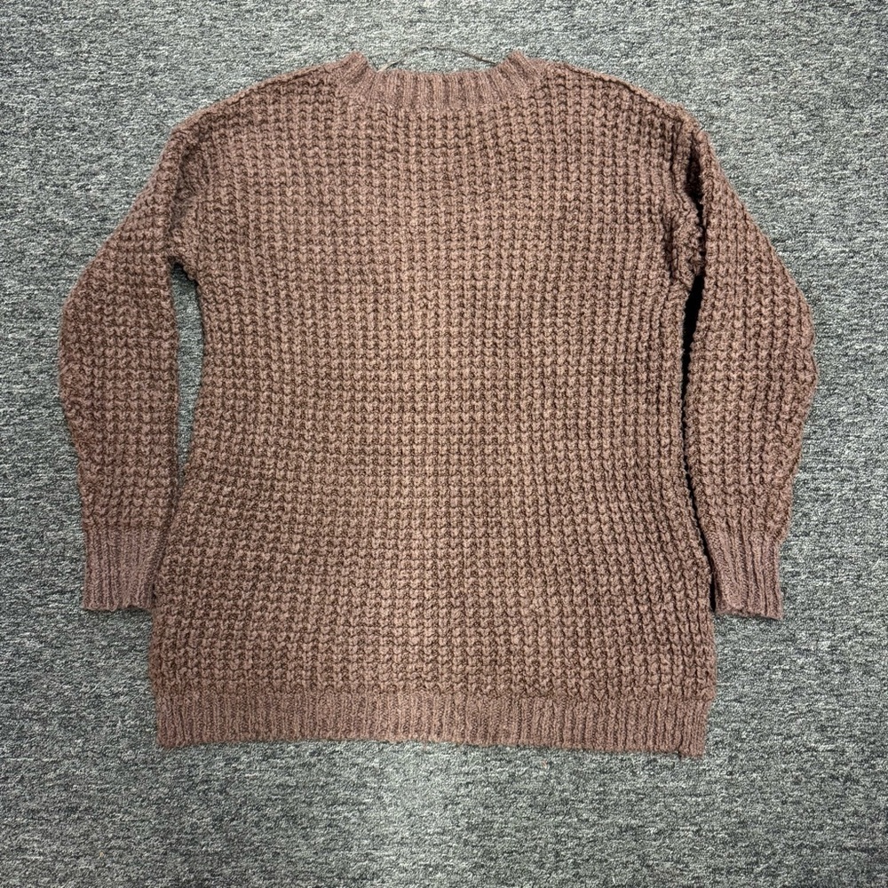 FREE PEOPLE LADIES BROWN WHISTLE THERMAL HENELY JUMPER Sweater SIZE XS - Picture 6 of 8